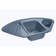 Мойка мраморная Granfest CORNER GF-C-1040E графит (1039 х 560) Мойка мраморная Granfest CORNER GF-C-1040E графит (1039 х 560)