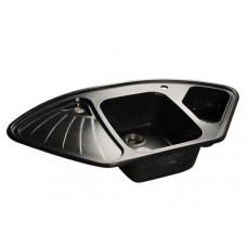 Мойка мраморная Granfest CORNER GF-C-1040E чёрная (1039 х 560)