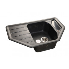 Мойка мраморная Granfest CORNER GF-C-800E чёрная (790 х 490)