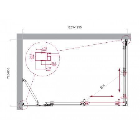 Душевой уголок BelBagno LUCE-AH-21-125/80-C-Cr Душевой уголок BelBagno LUCE-AH-21-125/80-C-Cr