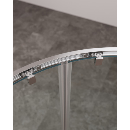 Душевой уголок Cezares MOLVENO-RH-22-130/120-C-Cr-IV, 130х120х195, профиль хром, стекло прозрачное