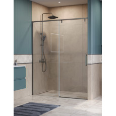 Душевая дверь шириной 150см BelBagno SOFT_CLOSE-1-BF-1-150-C-GM профиль оружейная сталь, стекло прозрачное