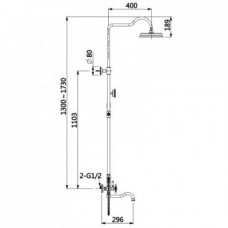 Душевая система бронза G2489-4 Gappo
