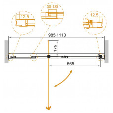 Дверь в проём Cezares VARIANTE-B-1-100/110-C-Cr