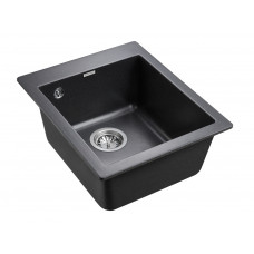 Мойка кварцевая KANTE 40, IT-GRANIT, PM104249-BL, черный , 415х490 мм, Paulmark