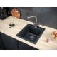 Мойка кварцевая KANTE 40, IT-GRANIT, PM104249-BL, черный , 415х490 мм, Paulmark