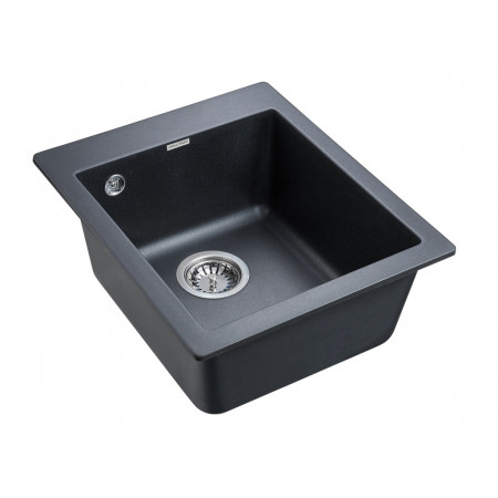 Мойка кварцевая KANTE 40, IT-GRANIT, PM104249-BLM, черный металлик, 415х490 мм, Paulmark Мойка кварцевая KANTE 40, IT-GRANIT, PM104249-BLM, черный металлик, 415х490 мм, Paulmark