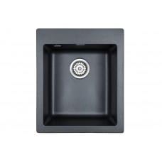Мойка кварцевая KANTE 40, IT-GRANIT, PM104249-BLM, черный металлик, 415х490 мм, Paulmark