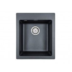 Мойка кварцевая KANTE 40, IT-GRANIT, PM104249-BLM, черный металлик, 415х490 мм, Paulmark