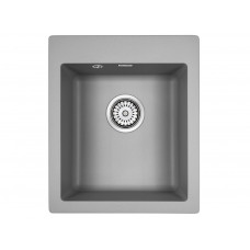 Мойка кварцевая KANTE 40, IT-GRANIT, PM104249-GRM, серый металлик, 415х490 мм, Paulmark
