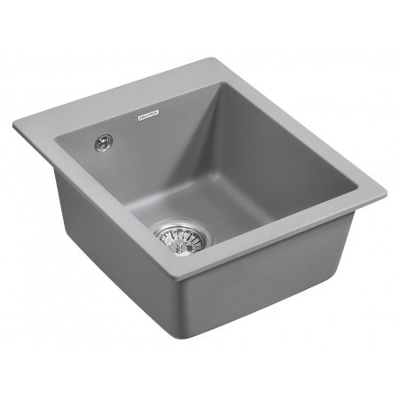Мойка кварцевая KANTE 40, IT-GRANIT, PM104249-GRM, серый металлик, 415х490 мм, Paulmark Мойка кварцевая KANTE 40, IT-GRANIT, PM104249-GRM, серый металлик, 415х490 мм, Paulmark
