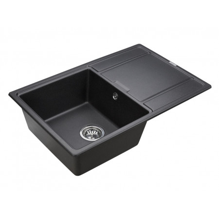 Мойка кварцевая FLUGEN 50-780, IT-GRANIT, PM217850-BL, черный, 780х500 мм, Paulmark Мойка кварцевая FLUGEN 50-780, IT-GRANIT, PM217850-BL, черный, 780х500 мм, Paulmark