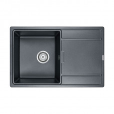 Мойка кварцевая FLUGEN 50-780, IT-GRANIT, PM217850-BLM, черный металлик, 780х500 мм, Paulmark