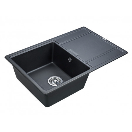 Мойка кварцевая FLUGEN 50-780, IT-GRANIT, PM217850-BLM, черный металлик, 780х500 мм, Paulmark Мойка кварцевая FLUGEN 50-780, IT-GRANIT, PM217850-BLM, черный металлик, 780х500 мм, Paulmark