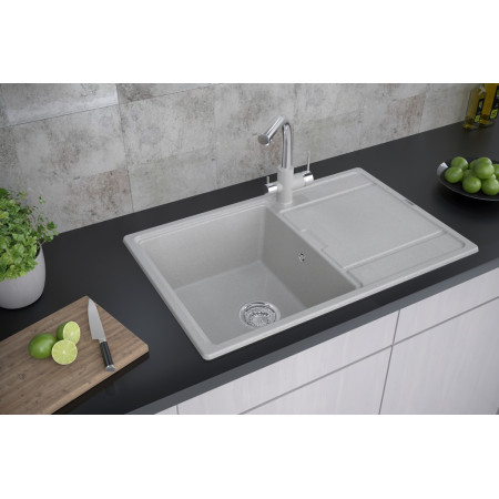Мойка кварцевая FLUGEN 50-780, IT-GRANIT, PM217850-GR, серый, 780х500 мм, Paulmark Мойка кварцевая FLUGEN 50-780, IT-GRANIT, PM217850-GR, серый, 780х500 мм, Paulmark