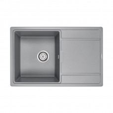 Мойка кварцевая FLUGEN 50-780, IT-GRANIT, PM217850-GRM, серый металлик, 780х500 мм, Paulmark