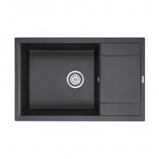 Мойка кварцевая FLUGEN 60, IT-GRANIT, PM317850-BL, черный, 780х500 мм, Paulmark