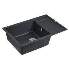Мойка кварцевая FLUGEN 60, IT-GRANIT, PM317850-BL, черный, 780х500 мм, Paulmark