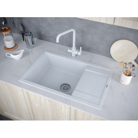 Мойка кварцевая FLUGEN 60, IT-GRANIT, PM317850-GR, серый, 780х500 мм, Paulmark Мойка кварцевая FLUGEN 60, IT-GRANIT, PM317850-GR, серый, 780х500 мм, Paulmark