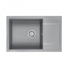 Мойка кварцевая FLUGEN 60, IT-GRANIT, PM317850-GRM, серый металлик, 780х500 мм, Paulmark