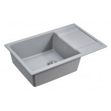 Мойка кварцевая FLUGEN 60, IT-GRANIT, PM317850-GRM, серый металлик, 780х500 мм, Paulmark