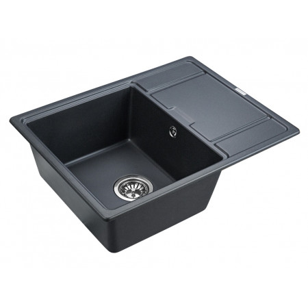 Мойка кварцевая FLUGEN 50-650, IT-GRANIT, PM216550-BLM, черный металлик, 650х500 мм, Paulmark Мойка кварцевая FLUGEN 50-650, IT-GRANIT, PM216550-BLM, черный металлик, 650х500 мм, Paulmark