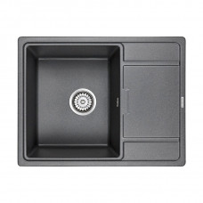 Мойка кварцевая FLUGEN 50-650, IT-GRANIT, PM216550-DG, графит, 650х500 мм, Paulmark