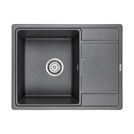 Мойка кварцевая FLUGEN 50-650, IT-GRANIT, PM216550-DG, графит, 650х500 мм, Paulmark