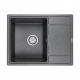 Мойка кварцевая FLUGEN 50-650, IT-GRANIT, PM216550-DG, графит, 650х500 мм, Paulmark