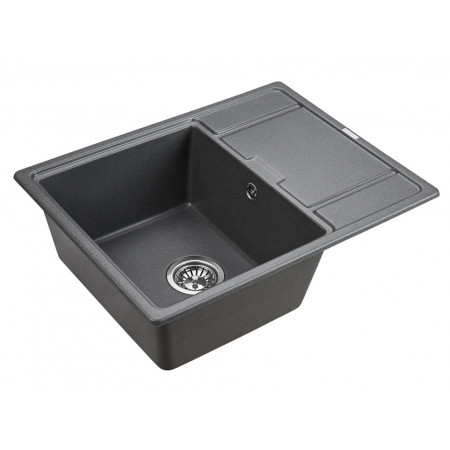 Мойка кварцевая FLUGEN 50-650, IT-GRANIT, PM216550-DG, графит, 650х500 мм, Paulmark