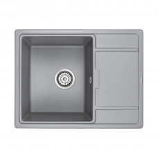 Мойка кварцевая FLUGEN 50-650, IT-GRANIT, PM216550-GRM, серый металлик, 650х500 мм, Paulmark