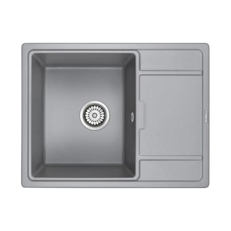 Мойка кварцевая FLUGEN 50-650, IT-GRANIT, PM216550-GRM, серый металлик, 650х500 мм, Paulmark