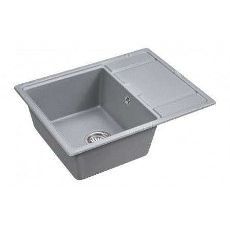 Мойка кварцевая FLUGEN 50-650, IT-GRANIT, PM216550-GRM, серый металлик, 650х500 мм, Paulmark