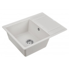 Мойка кварцевая FLUGEN 50-650, IT-GRANIT, PM216550-WH, белый, 650х500 мм, Paulmark