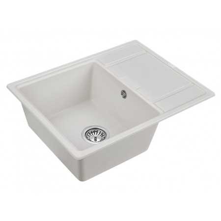 Мойка кварцевая FLUGEN 50-650, IT-GRANIT, PM216550-WH, белый, 650х500 мм, Paulmark