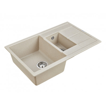 Мойка кварцевая FLUGEN 60/1,5, IT-GRANIT, PM237850-BE, бежевый, 775х495 мм, Paulmark