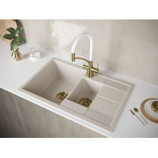 Мойка кварцевая FLUGEN 60/1,5, IT-GRANIT, PM237850-BE, бежевый, 775х495 мм, Paulmark