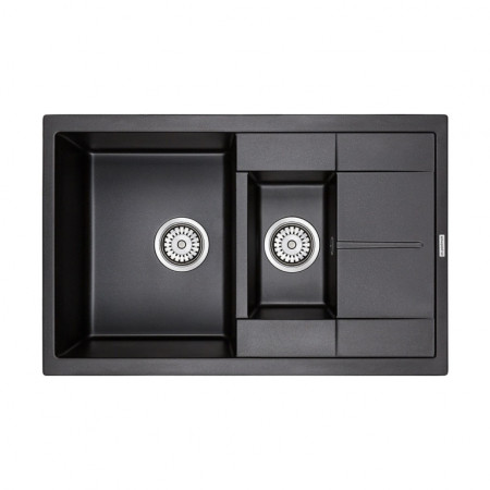 Мойка кварцевая FLUGEN 60/1,5, IT-GRANIT, PM237850-BL, черный, 775х495 мм, Paulmark