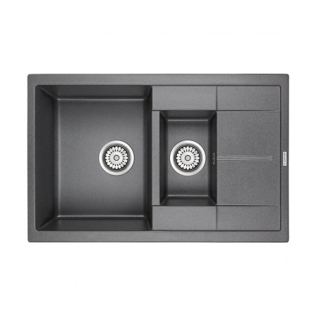 Мойка кварцевая FLUGEN 60/1,5, IT-GRANIT, PM237850-DG, графит, 775х495 мм, Paulmark Мойка кварцевая FLUGEN 60/1,5, IT-GRANIT, PM237850-DG, графит, 775х495 мм, Paulmark