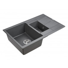 Мойка кварцевая FLUGEN 60/1,5, IT-GRANIT, PM237850-DG, графит, 775х495 мм, Paulmark