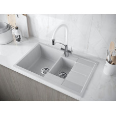 Мойка кварцевая FLUGEN 60/1,5, IT-GRANIT, PM237850-GR, серый, 775х495 мм, Paulmark