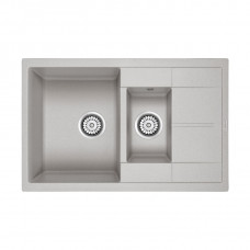 Мойка кварцевая FLUGEN 60/1,5, IT-GRANIT, PM237850-GR, серый, 775х495 мм, Paulmark
