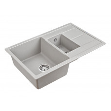 Мойка кварцевая FLUGEN 60/1,5, IT-GRANIT, PM237850-GR, серый, 775х495 мм, Paulmark