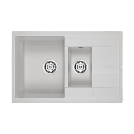 Мойка кварцевая FLUGEN 60/1,5, IT-GRANIT, PM237850-WH, белый, 775х495 мм, Paulmark