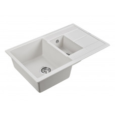Мойка кварцевая FLUGEN 60/1,5, IT-GRANIT, PM237850-WH, белый, 775х495 мм, Paulmark