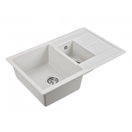 Мойка кварцевая FLUGEN 60/1,5, IT-GRANIT, PM237850-WH, белый, 775х495 мм, Paulmark