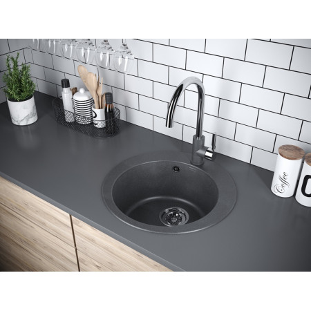 Мойка кварцевая GELEGEN 50, IT-GRANIT, PM404800-DG, графит, D475 мм, Paulmark Мойка кварцевая GELEGEN 50, IT-GRANIT, PM404800-DG, графит, D475 мм, Paulmark