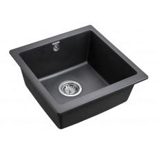 Мойка кварцевая GERA 50, IT-GRANIT, PM104546-BL, черный, 445х460, подст. мон. Paulmark