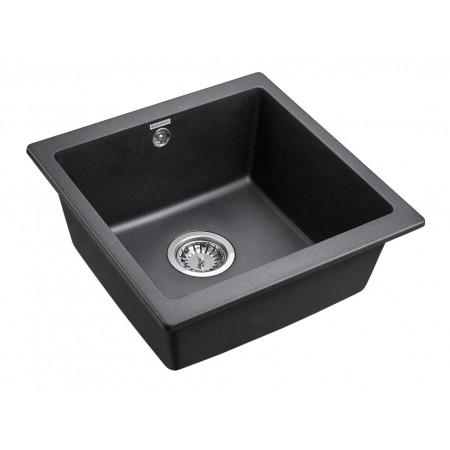 Мойка кварцевая GERA 50, IT-GRANIT, PM104546-BL, черный, 445х460, подст. мон. Paulmark Мойка кварцевая GERA 50, IT-GRANIT, PM104546-BL, черный, 445х460, подст. мон. Paulmark