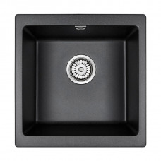 Мойка кварцевая GERA 50, IT-GRANIT, PM104546-BLM, черный металлик, 445х460, подст. мон. Paulmark